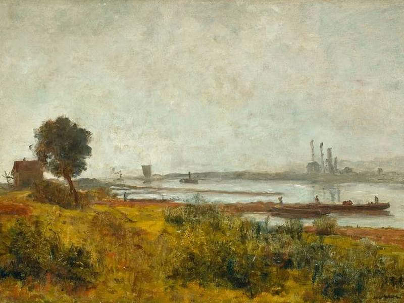 1859-Paul Baum - Paesaggio fluviale nel Meclemburgo (1895)